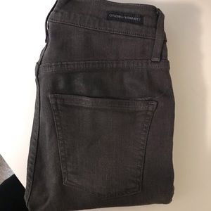 COH Grey Coated high waisted rocket jeans